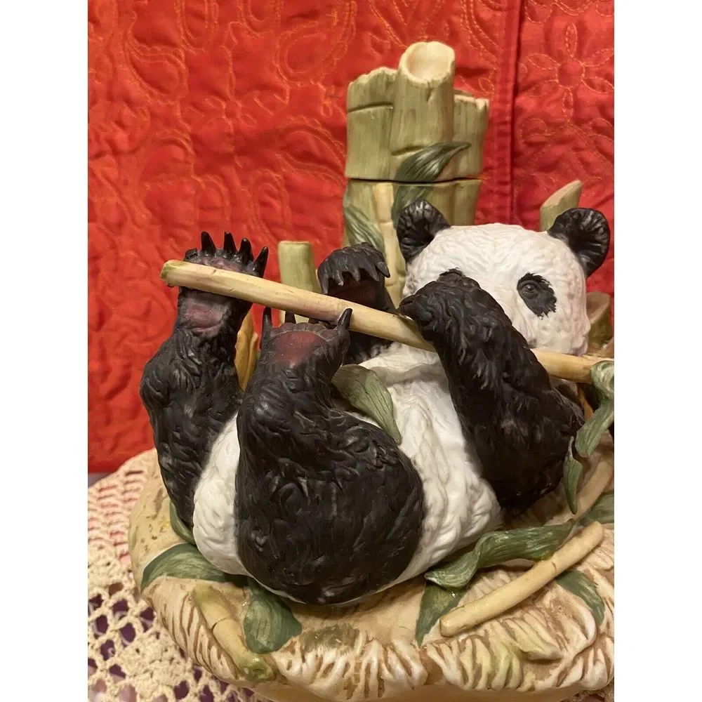 FAMOUS FIRSTS BABY PANDA PORCELAIN LIQUOR DECANTER - 8